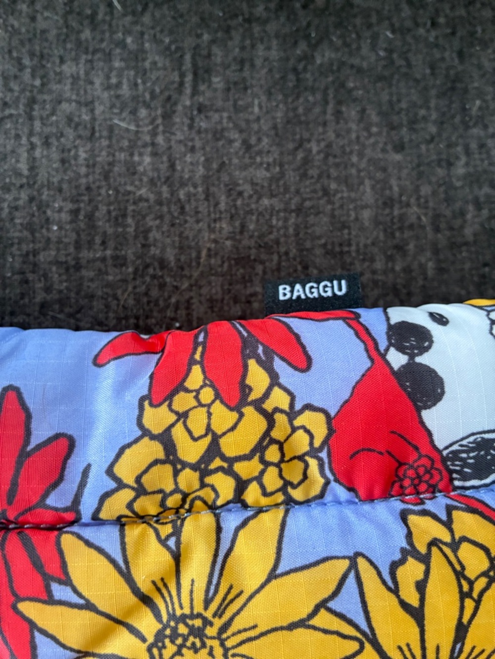 Snoopy Floral Quilted Sleeve Baggu New Laptop Bag - Picture 6 of 8